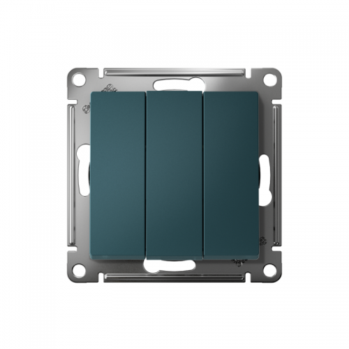 Выключатель 3-кл. СП AtlasDesign 10А IP20 (сх. 1+1+1) 10AX механизм изумруд SchE ATN000831 ATN000831