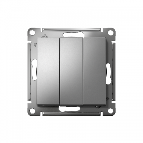 Механизм выключателя 3-кл. СП AtlasDesign 10А IP20 (сх. 1+1+1) 10AX сталь SchE ATN000931 ATN000931