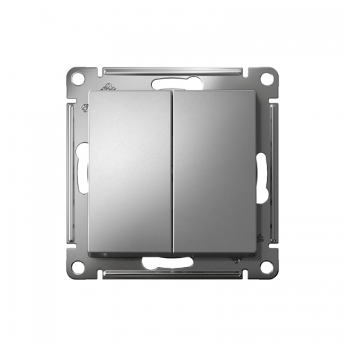 Механизм выключателя 2-кл. СП AtlasDesign 10А IP20 (сх. 5) 10AX сталь SchE ATN000951 ATN000951