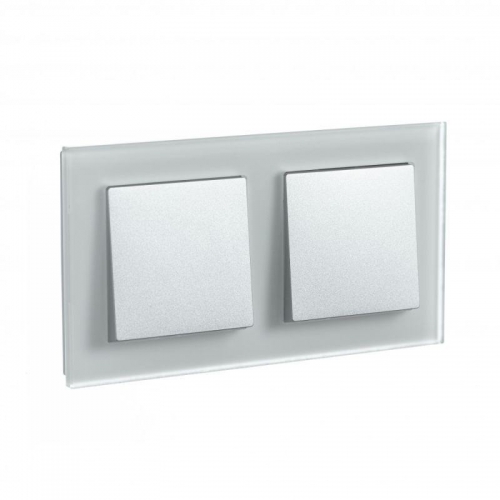 Рамка 2-м Atlas Design NATURE мат. стекло бел. SchE ATN330102 ATN330102