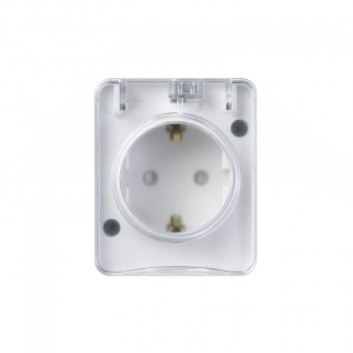 Розетка 1-м ОП AtlasDesign Profi54 16А IP54 250В с заземл. защ. шторки бел. SE ATN540145 ATN540145