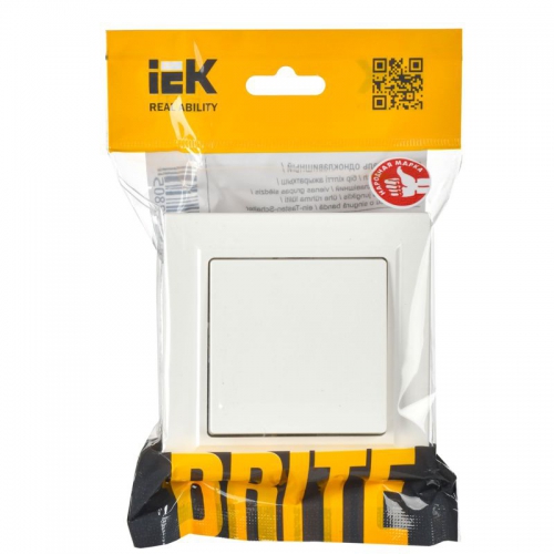 Выключатель 1-кл. СП BRITE ВСР10-1-0-БрБ 10А в сборе бел. IEK BR-V10-0-10-K01-F BR-V10-0-10-K01-F