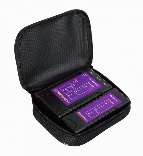 Тестер кабельный NetGeeks NP10 фиолет. Ermenrich 85300 85300