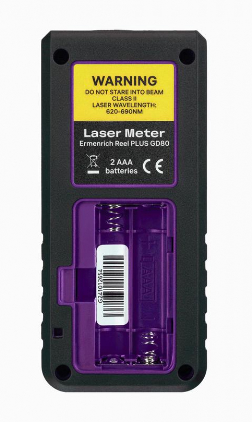 Рулетка лазерная Reel PLUS GD80 фиолет. Ermenrich 85315 85315