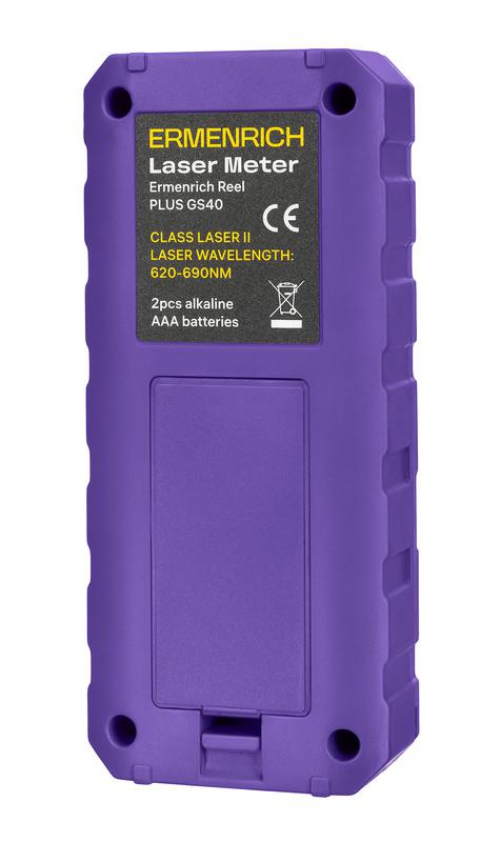 Рулетка лазерная Reel PLUS GS40 фиолет. Ermenrich 86257 86257