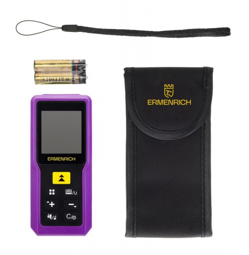 Рулетка лазерная Reel PRO GM100 фиолет. Ermenrich 85313 85313