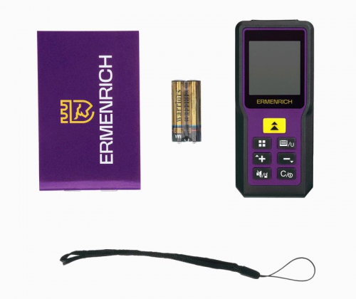 Рулетка лазерная Reel PRO GM60 фиолет. Ermenrich 84645 84645