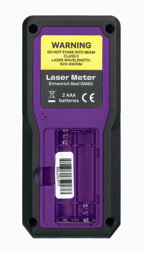 Рулетка лазерная Reel PRO GM60 фиолет. Ermenrich 84645 84645