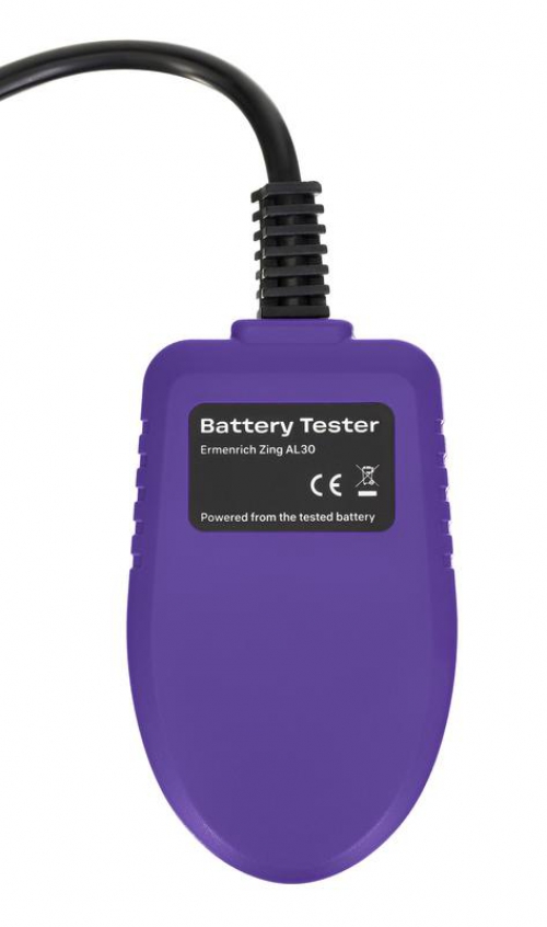 Тестер аккумуляторный Zing AL30 фиолет. Ermenrich 85690 85690
