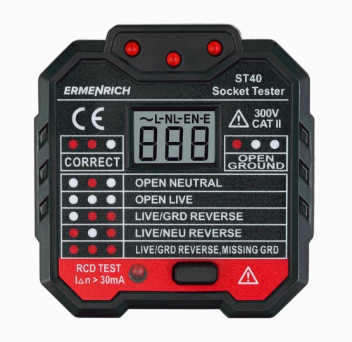 Тестер розеток Zing ST40 Ermenrich 82963 82963