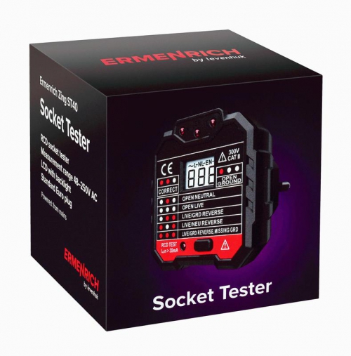 Тестер розеток Zing ST40 Ermenrich 82963 82963