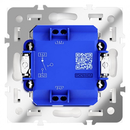 Выключатель 1-кл. СП S70 10А механизм бел. глянцевый Voltum VLS010101 VLS010101