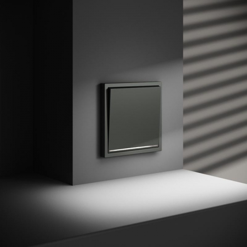 Выключатель 1-кл СП S70 10А с подсветкой механизм титан Voltum VLS010206 VLS010206