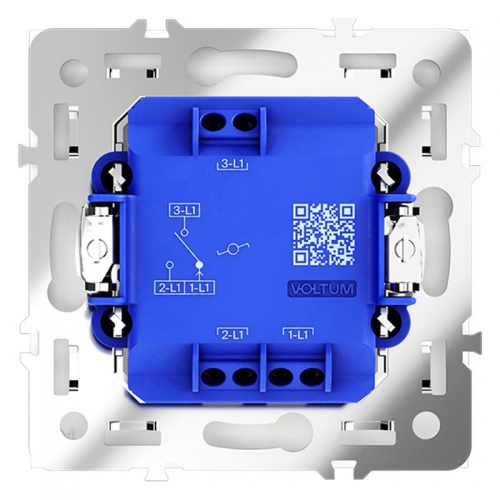 Переключатель проходной 1-кл. СП S70 10А механизм бел. глянцевый Voltum VLS010301 VLS010301