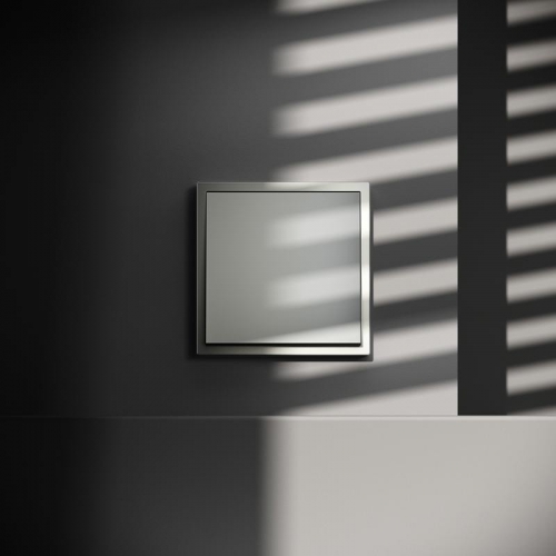 Переключатель проходной 1-кл. СП S70 10А механизм сталь Voltum VLS010305 VLS010305