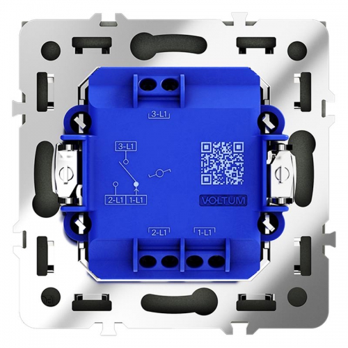 Переключатель проходной 1-кл. СП S70 10А механизм титан Voltum VLS010306 VLS010306