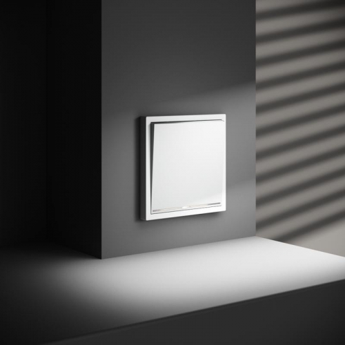 Переключатель проходной 1-кл. СП S70 10А с подсветкой механизм бел. матов. Voltum VLS010402 VLS010402