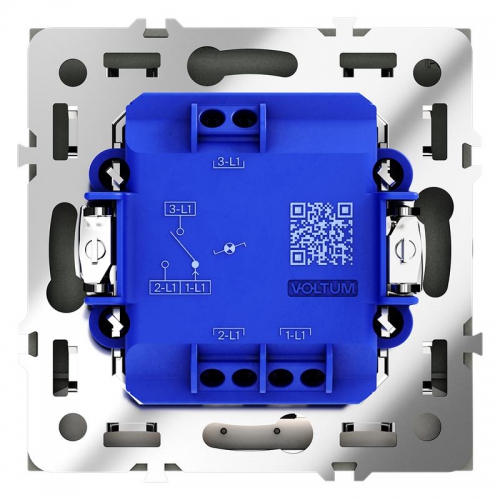 Переключатель проходной 1-кл. СП S70 10А с подсветкой механизм графит Voltum VLS010407 VLS010407
