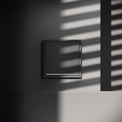 Переключатель проходной 1-кл. СП S70 10А с подсветкой механизм графит Voltum VLS010407 VLS010407