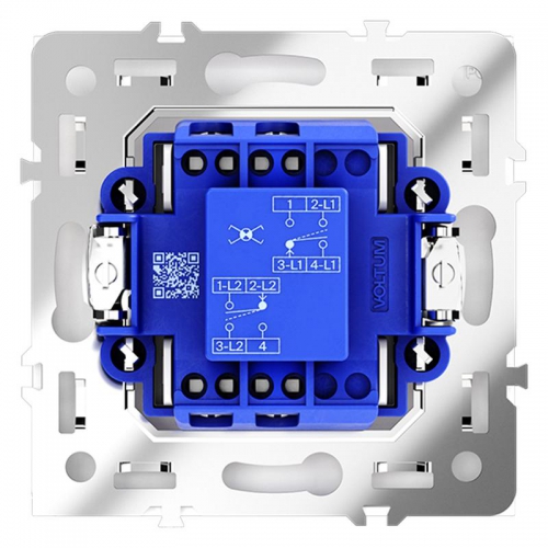 Переключатель перекрестный 1-кл. СП S70 механизм бел. глянцевый Voltum VLS010501 VLS010501