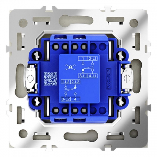 Переключатель перекрестный 1-кл. СП S70 механизм сталь Voltum VLS010505 VLS010505
