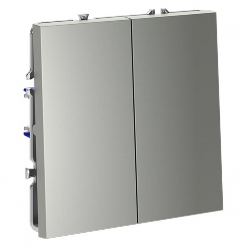 Выключатель 2-кл. СП S70 10А механизм сталь Voltum VLS020105 VLS020105