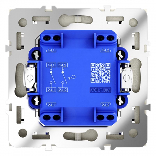 Выключатель 2-кл. СП S70 10А механизм сталь Voltum VLS020105 VLS020105