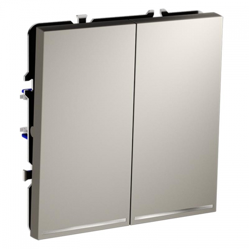 Выключатель 2-кл. СП S70 10А с подсветкой механизм кашемир Voltum VLS020203 VLS020203