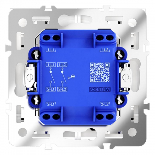 Выключатель 2-кл. СП S70 10А с подсветкой механизм кашемир Voltum VLS020203 VLS020203