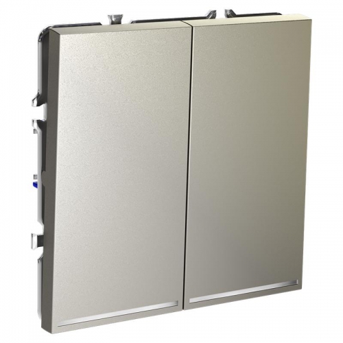 Выключатель 2-кл. СП S70 10А с подсветкой механизм шелк Voltum VLS020204 VLS020204