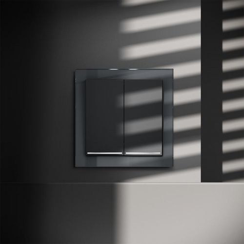 Выключатель 2-кл. СП S70 10А с подсветкой механизм графит Voltum VLS020207 VLS020207