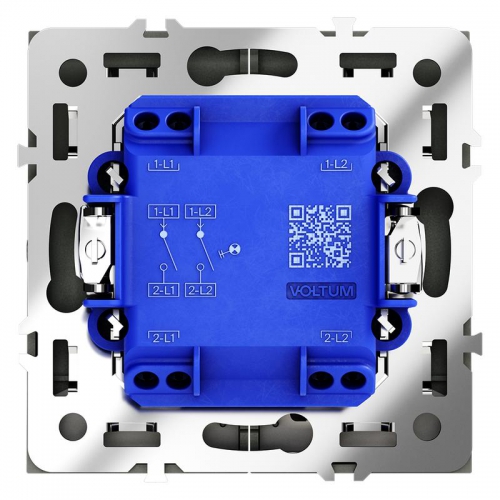 Выключатель 2-кл. СП S70 10А с подсветкой механизм графит Voltum VLS020207 VLS020207