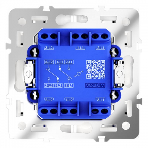 Переключатель проходной 2-кл. СП S70 10А механизм кашемир Voltum VLS020303 VLS020303