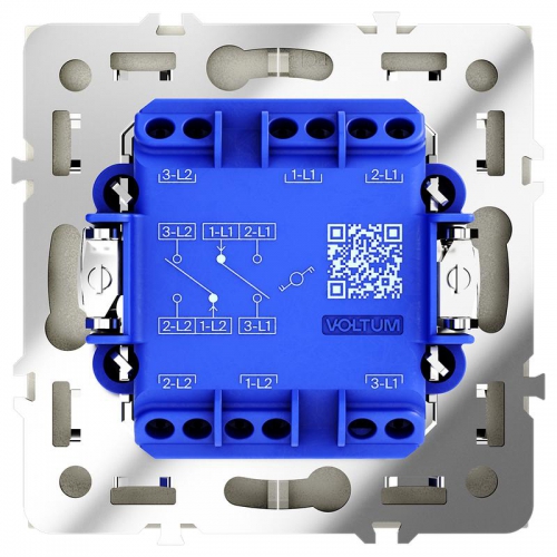 Переключатель проходной 2-кл. СП S70 10А механизм шелк Voltum VLS020304 VLS020304