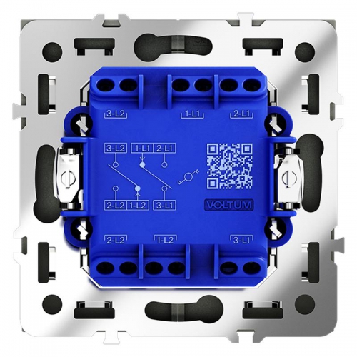 Переключатель проходной 2-кл. СП S70 10А механизм графит Voltum VLS020307 VLS020307