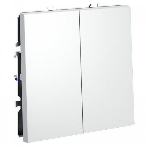 Выключатель 2-кл. СП S70 10А с самовозвратом механизм бел. матов. Voltum VLS020602 VLS020602