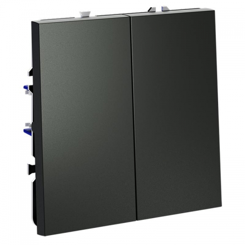 Выключатель 2-кл. СП S70 10А с самовозвратом механизм титан Voltum VLS020606 VLS020606