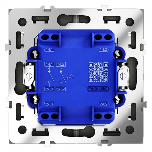 Выключатель 2-кл. СП S70 10А с самовозвратом механизм графит Voltum VLS020607 VLS020607