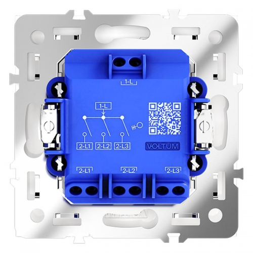 Выключатель 3-кл. СП S70 10А механизм бел. глянцевый Voltum VLS030101 VLS030101
