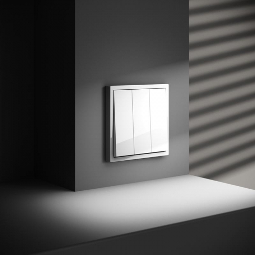 Выключатель 3-кл. СП S70 10А механизм бел. глянцевый Voltum VLS030101 VLS030101