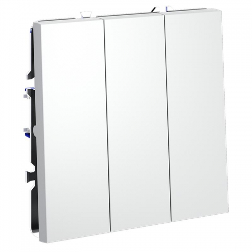 Выключатель 3-кл. СП S70 10А механизм бел. матов. Voltum VLS030102 VLS030102