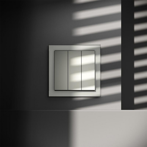 Выключатель 3-кл. СП S70 10А механизм сталь Voltum VLS030105 VLS030105