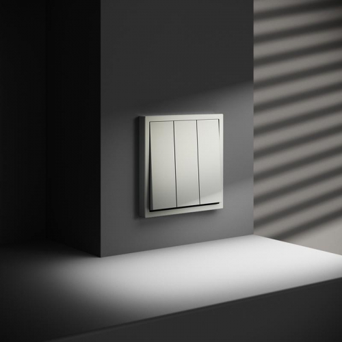 Выключатель 3-кл. СП S70 10А механизм сталь Voltum VLS030105 VLS030105