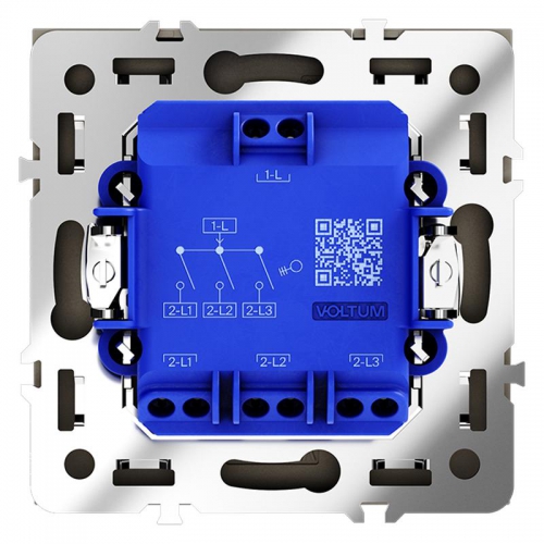 Выключатель 3-кл. СП S70 10А механизм титан Voltum VLS030106 VLS030106