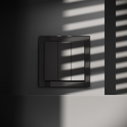 Выключатель 3-кл. СП S70 10А механизм черн. матов. Voltum VLS030108 VLS030108