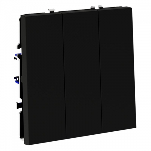 Выключатель 3-кл. СП S70 10А механизм черн. матов. Voltum VLS030108 VLS030108