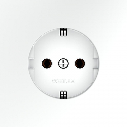 Розетка 1-м СП S70 16А с заземл. механизм бел. матов. Voltum VLS040102 VLS040102