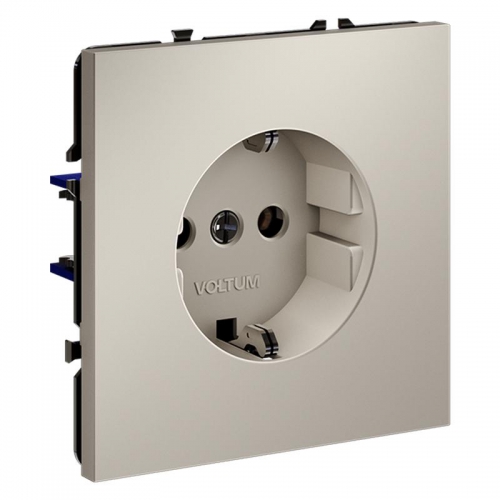 Розетка 1-м СП S70 16А с заземл. механизм кашемир Voltum VLS040103 VLS040103