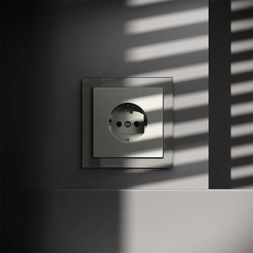 Розетка 1-м СП S70 16А с заземл. механизм сталь Voltum VLS040105 VLS040105