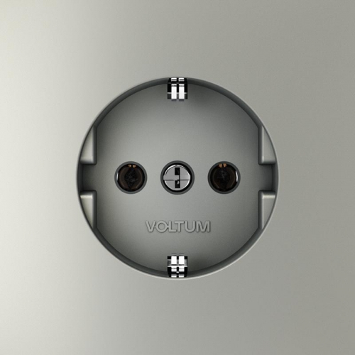 Розетка 1-м СП S70 16А с заземл. механизм сталь Voltum VLS040105 VLS040105